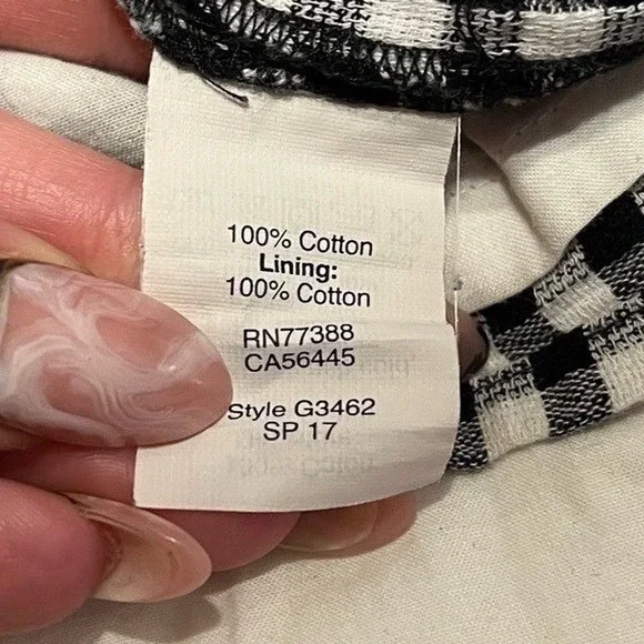 Madewell Gingham Cottagecore Wrap Mini Skirt Black and White EUC small 4 - Picture 4 of 6